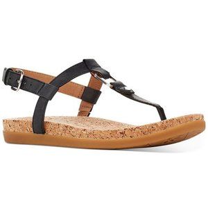 UGG Aleigh T-Strap Sandals Leather Upper Cork